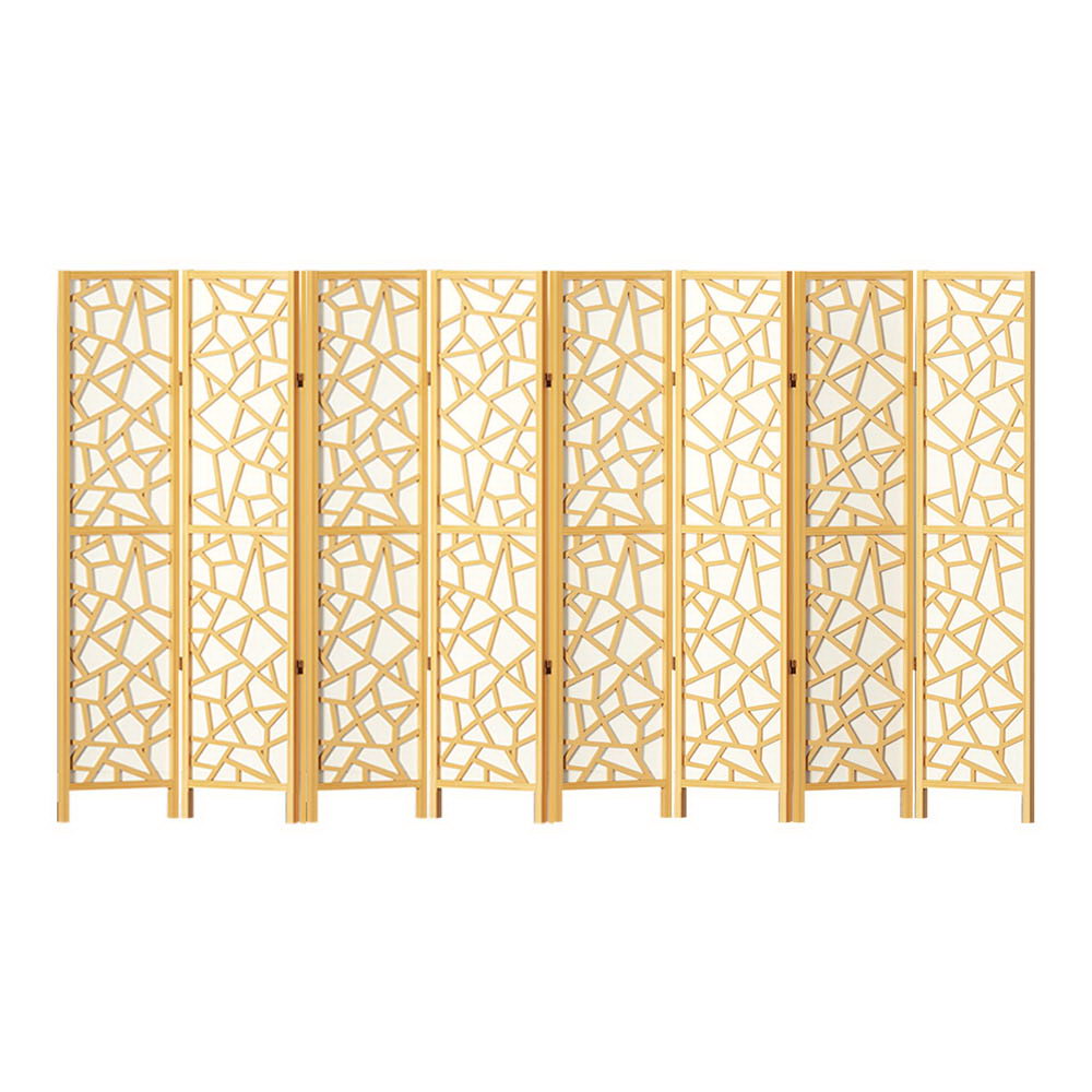 Marlook 8 Panel Room Divider Screen 325x170cm Clover Natural