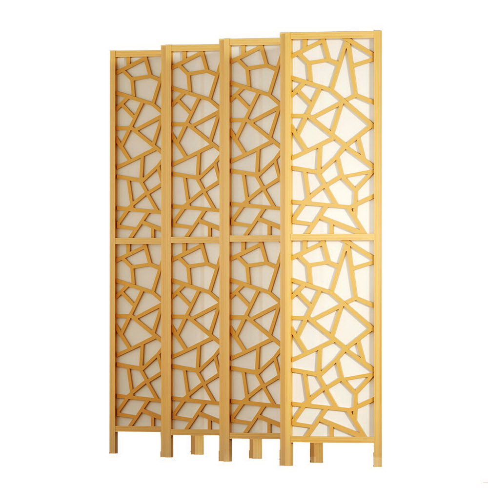 Marlook 8 Panel Room Divider Screen 325x170cm Clover Natural