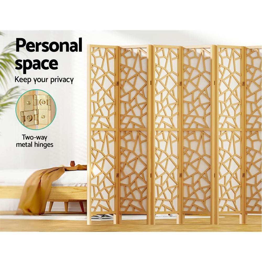 Marlook 8 Panel Room Divider Screen 325x170cm Clover Natural