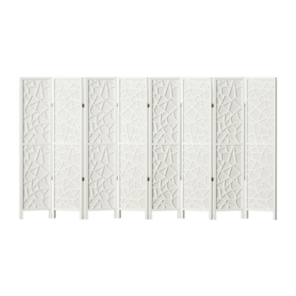 Marlook 8 Panel Room Divider Screen 325x170cm Clover White