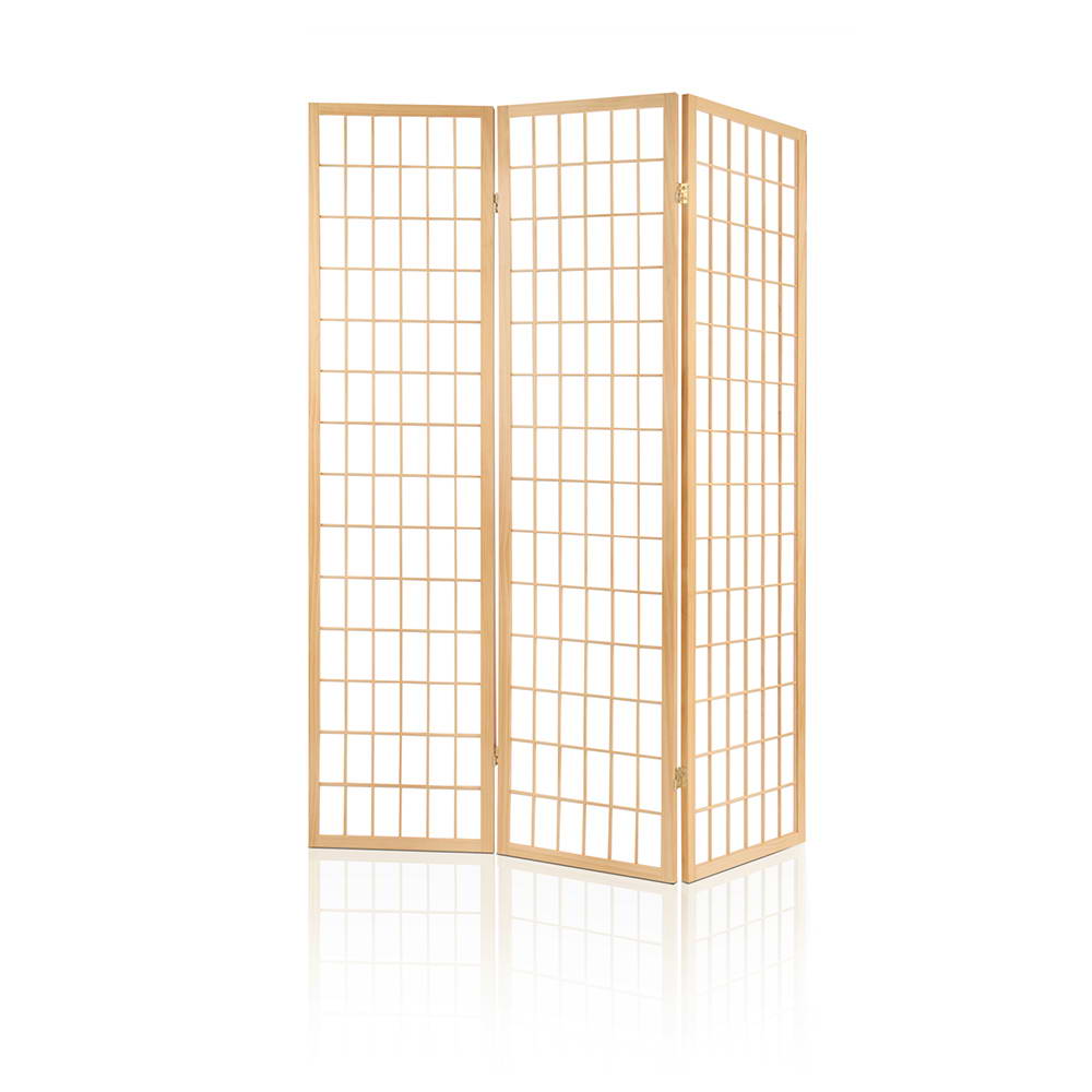 Marlook 3 Panel Room Divider Screen 131x179cm Natural