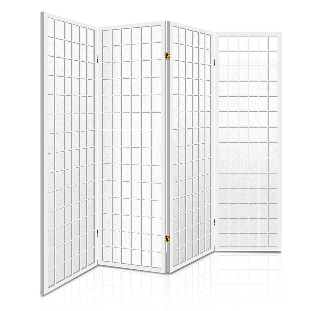 Marlook 4 Panel Room Divider Screen 174x179cm White