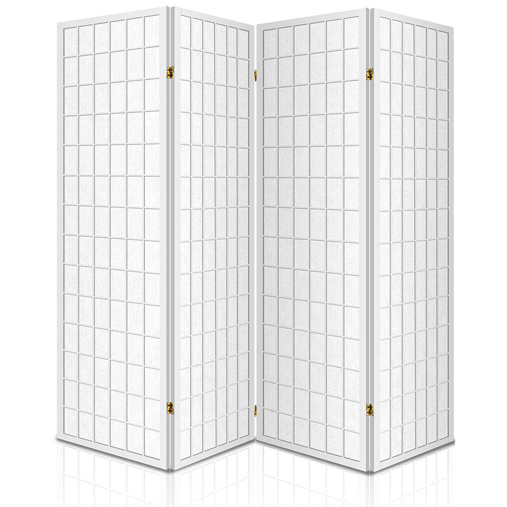 Marlook 4 Panel Room Divider Screen 174x179cm White