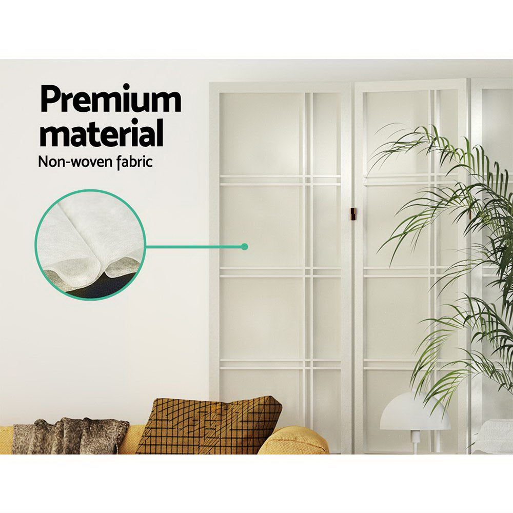 Marlook 3 Panel Room Divider Screen 132x179cm Nova White