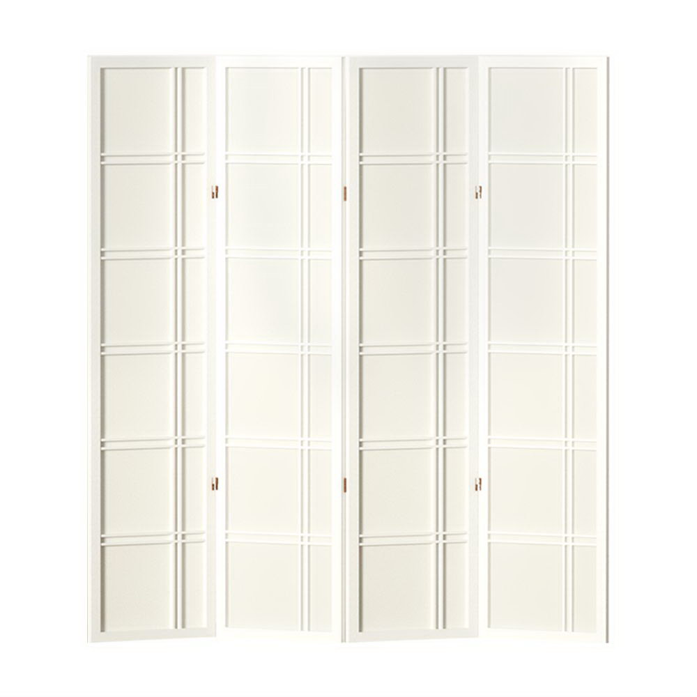 Marlook 4 Panel Room Divider Screen 176x179cm Nova White