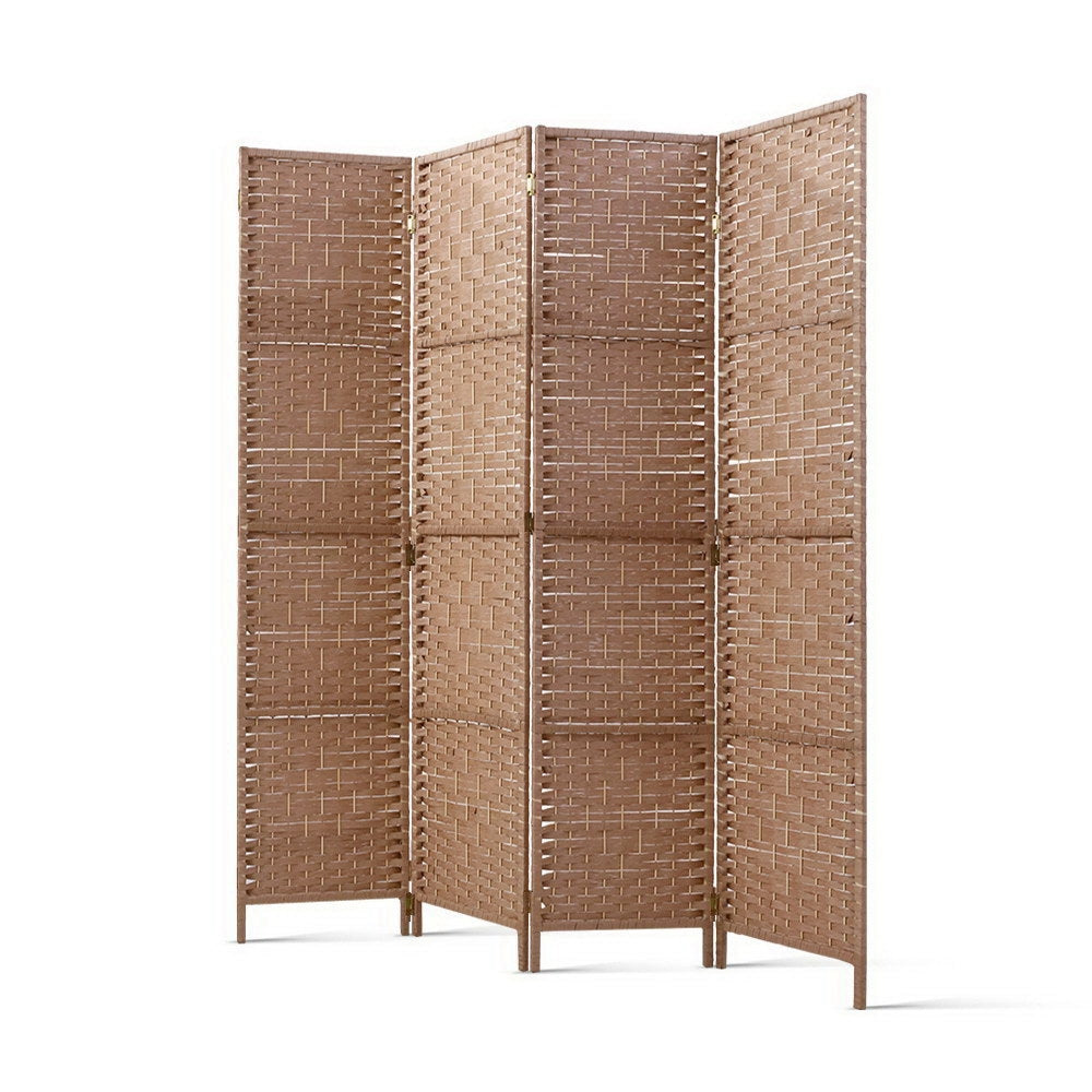 Marlook 4 Panel Room Divider Screen 163x170cm Woven Natural