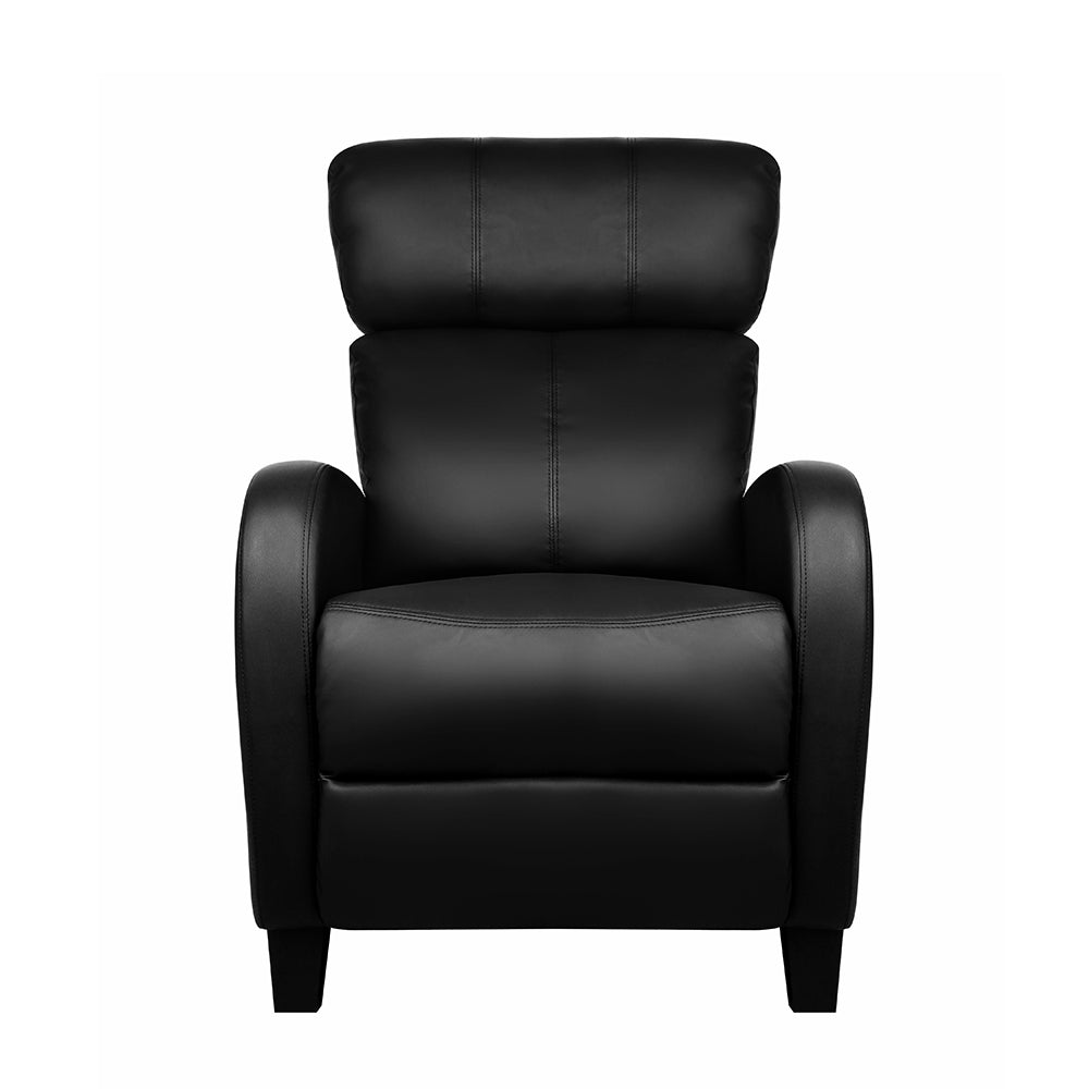 Marlook PU Leather Reclining Armchair - Black
