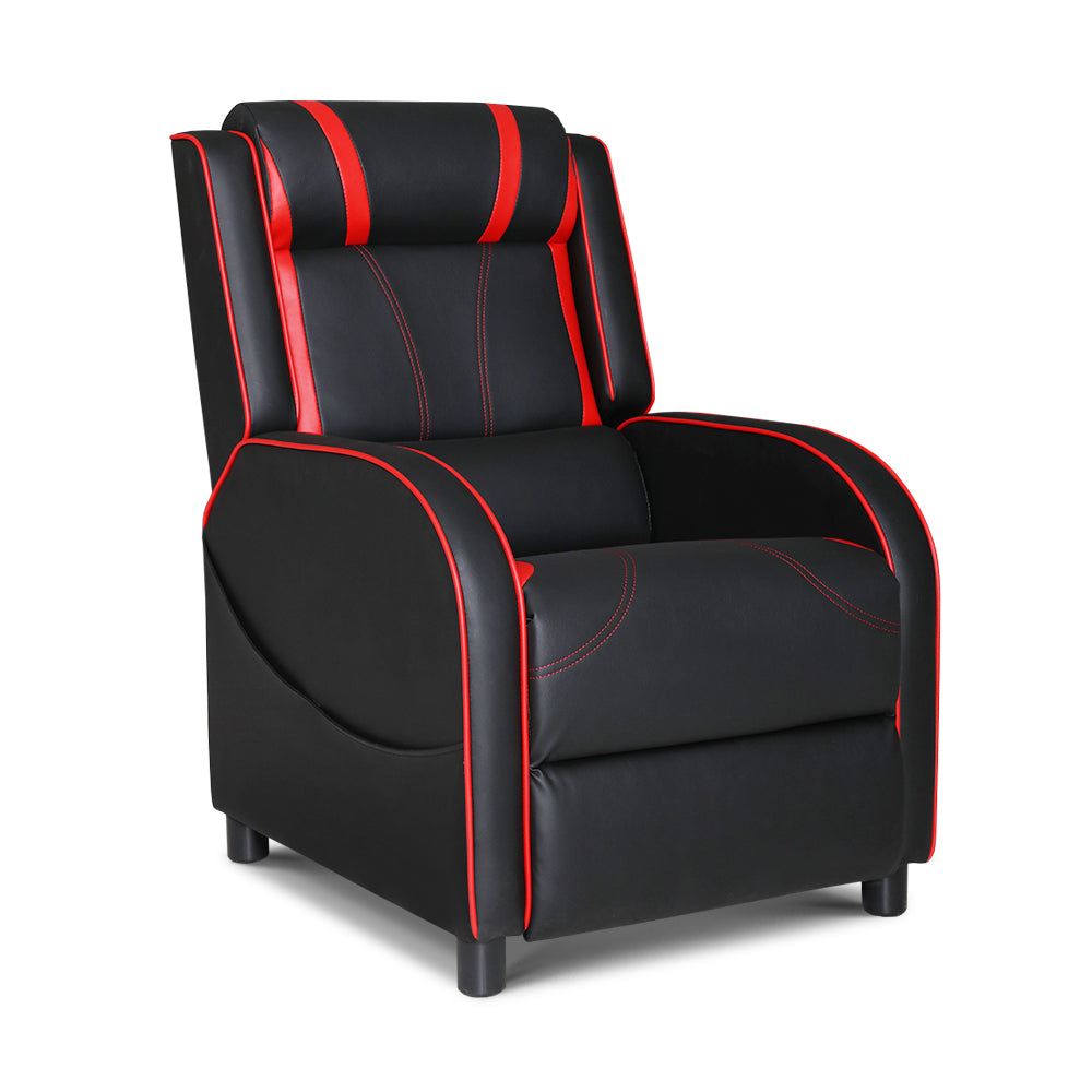 Marlook Recliner Chair Gaming Chair Leather Black Serik