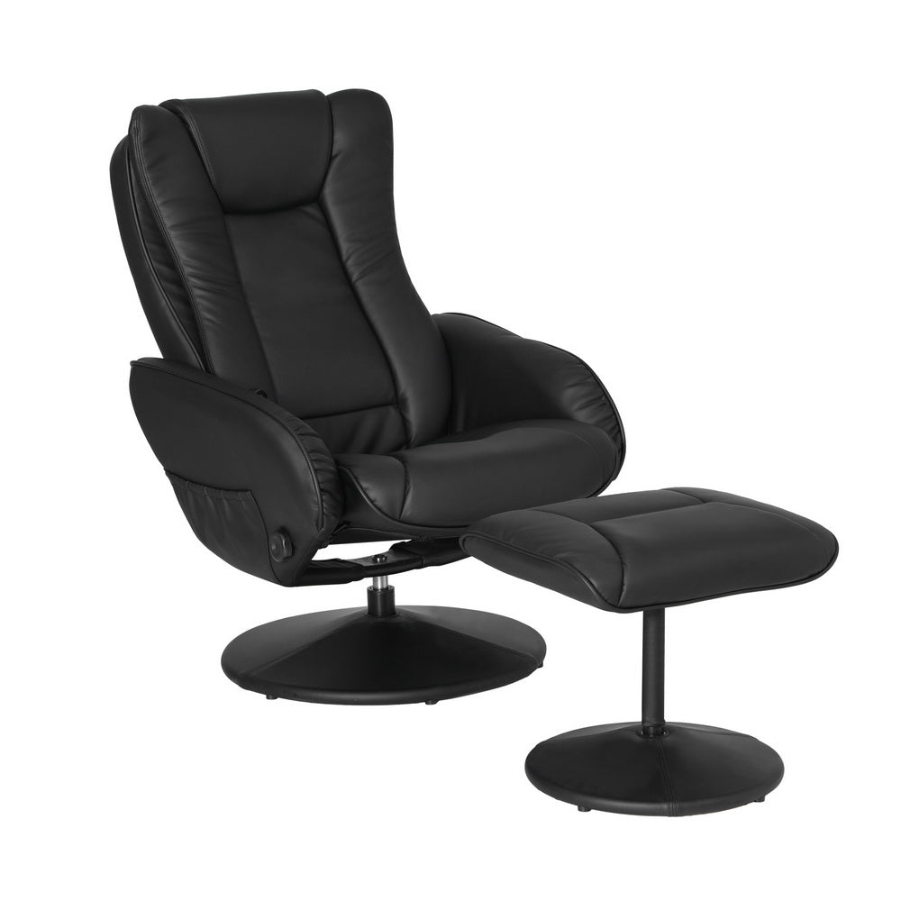 Marlook Recliner Chair Electric Heated Massage Chairs Faux Leather Cobble