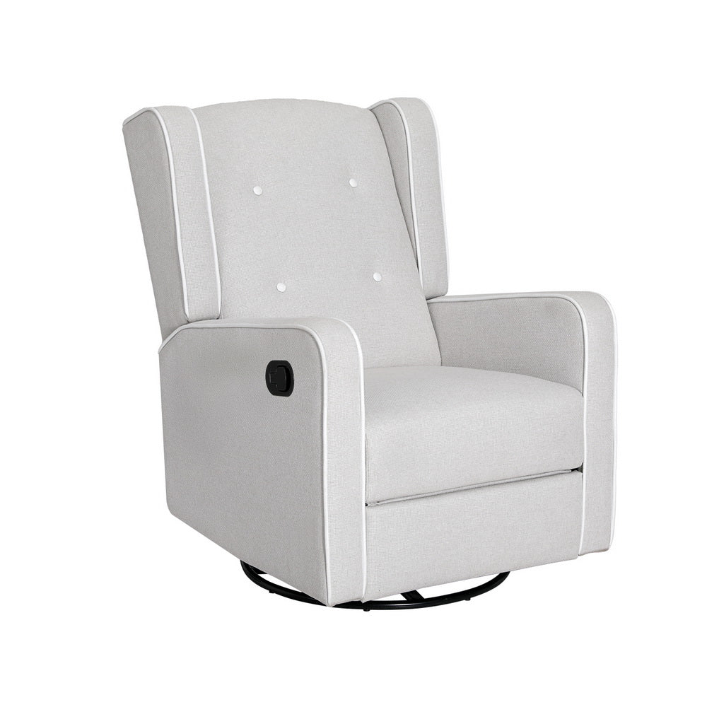 Marlook Recliner Armchair 360� Swivel Grey Fabric