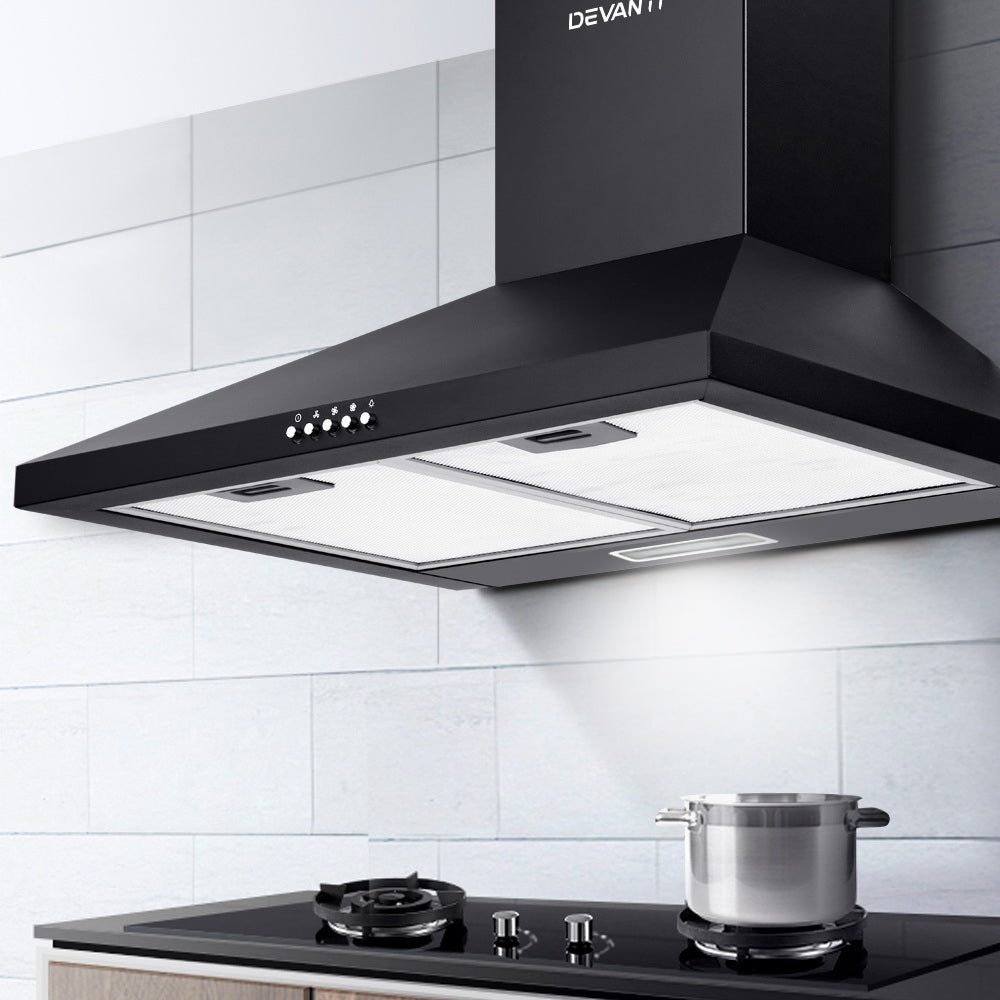 Marlook 600mm Range Hood 60cm Rangehood Black