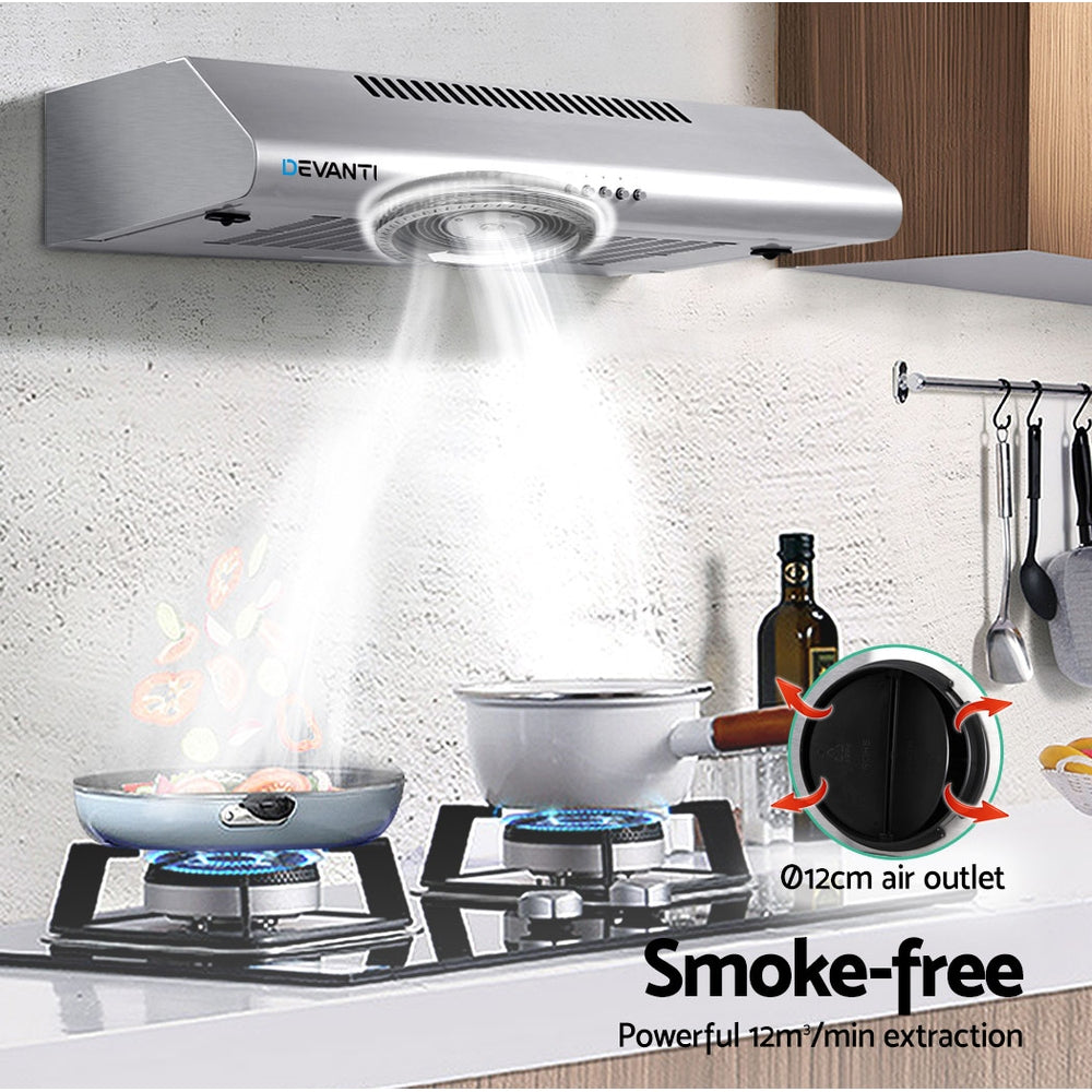 Marlook 600mm Range Hood 60cm Rangehood Stainless Steel