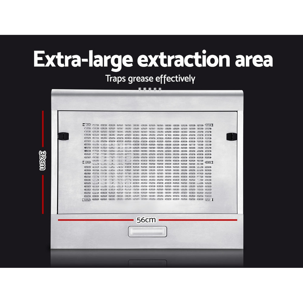 Marlook 600mm Range Hood 60cm Rangehood Stainless Steel
