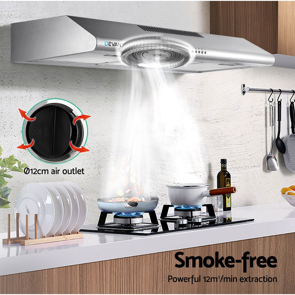 Marlook 900mm Range Hood 90cm Rangehood Stainless Steel