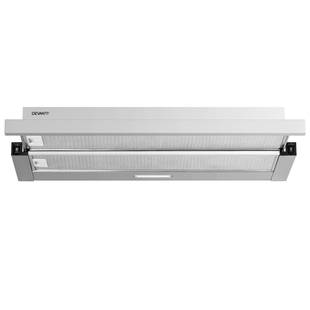 Marlook 900mm Range Hood 90cm Slide out Rangehood Stainless Steel