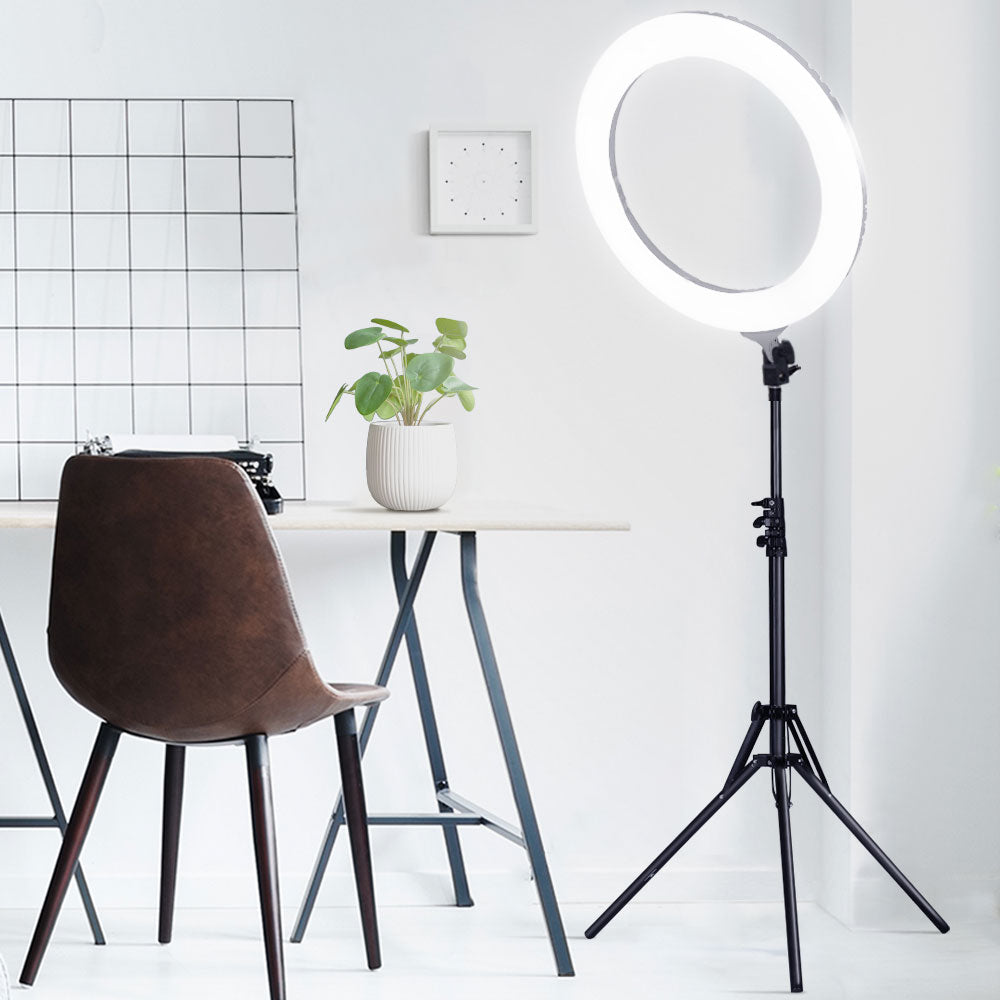 Marlook Ring Light 19" Tripod Stand Silver