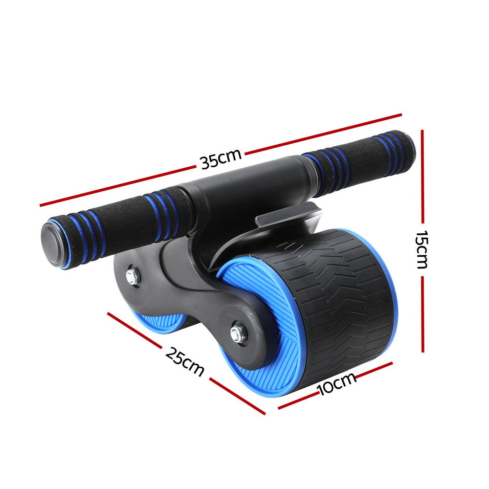 Marlook Ab Roller Automatic Rebound Abdominal Wheel Home Gym Workout Blue