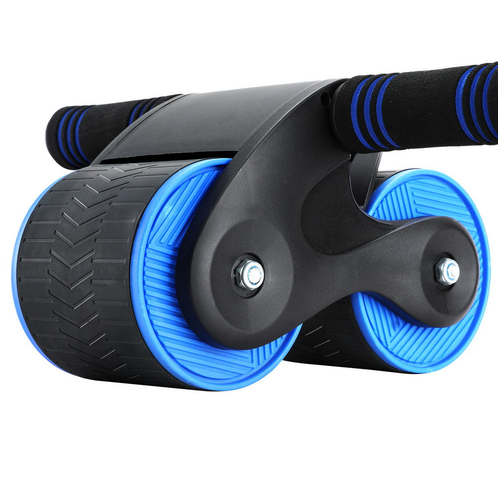 Marlook Ab Roller Automatic Rebound Abdominal Wheel Home Gym Workout Blue