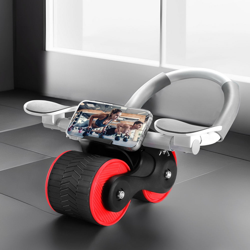 Marlook Ab Roller Automatic Rebound Abdominal Wheel with Knee Pad Home Gym Sport