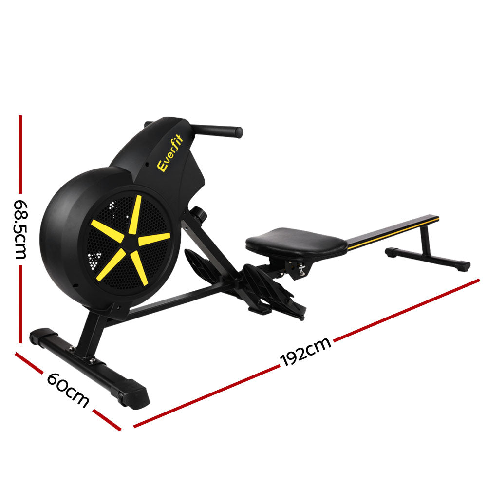 Marlook Rowing Machine Air Rower Exercise Fitness Gym Home Cardio