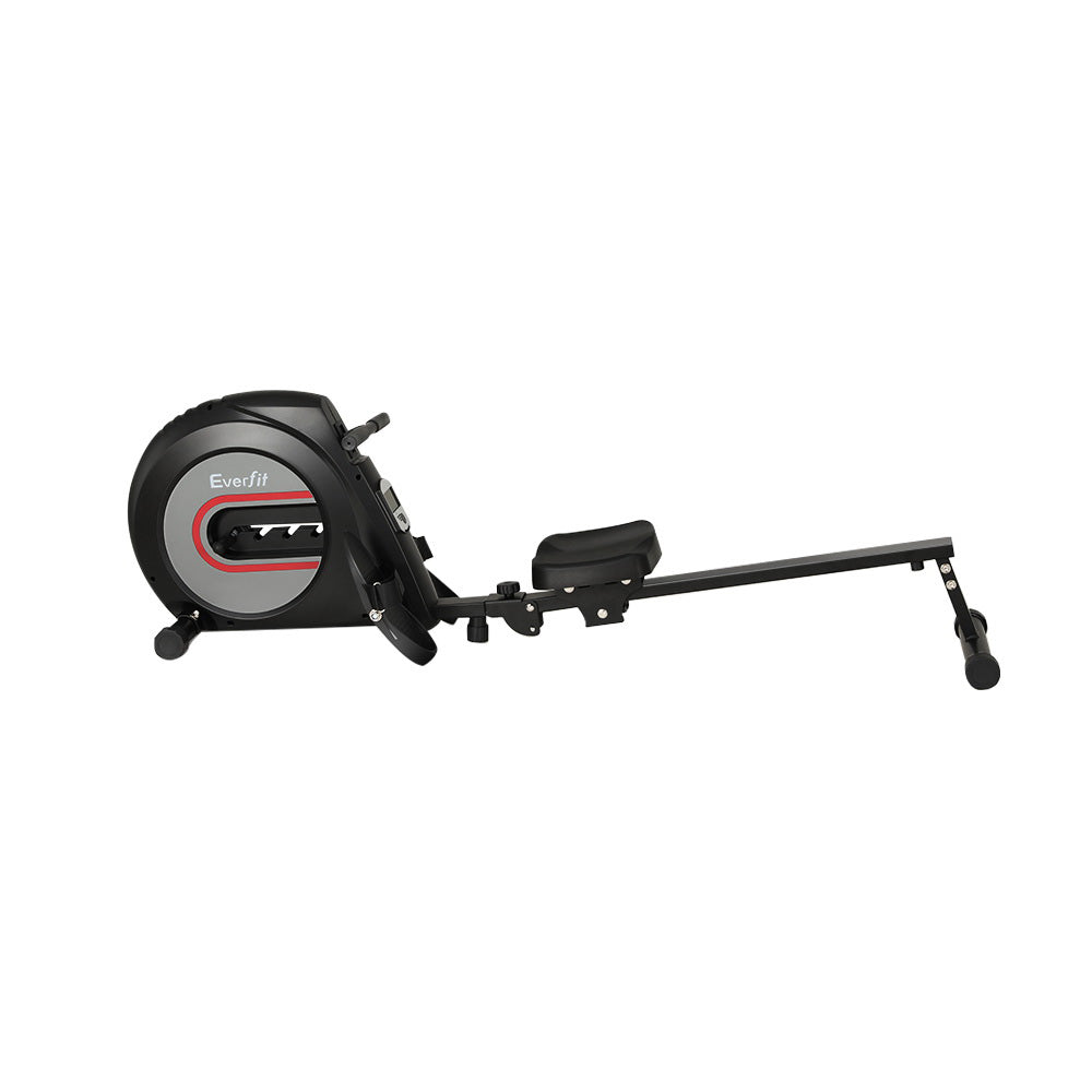 Marlook Rowing Machine Rower Elastic Rope Resistance Fitness Home Cardio Black