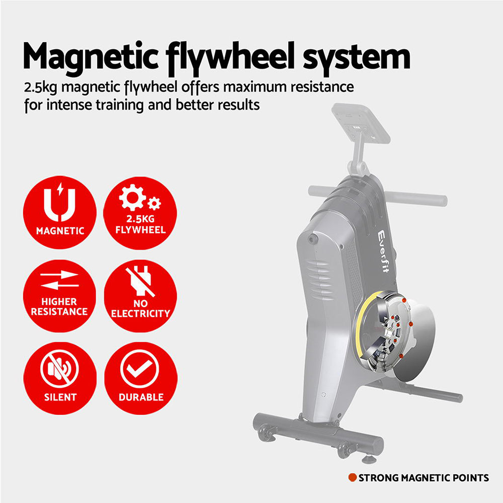 Marlook Rowing Machine 12 Levels Magnetic Rower Fitness Gym Cardio Workout