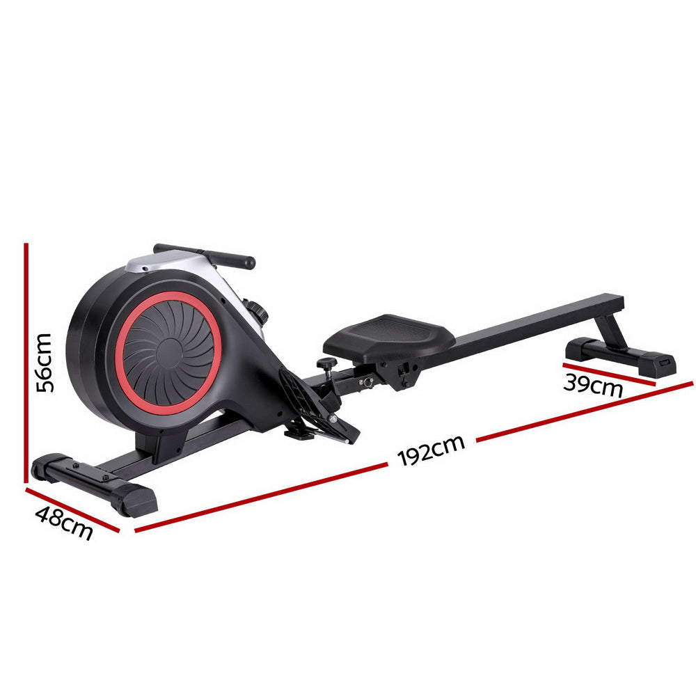 Marlook Rowing Machine 16 Levels Foldable Magnetic Rower Gym Cardio Workout