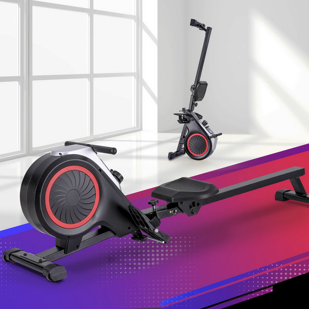 Marlook Rowing Machine 16 Levels Foldable Magnetic Rower Gym Cardio Workout