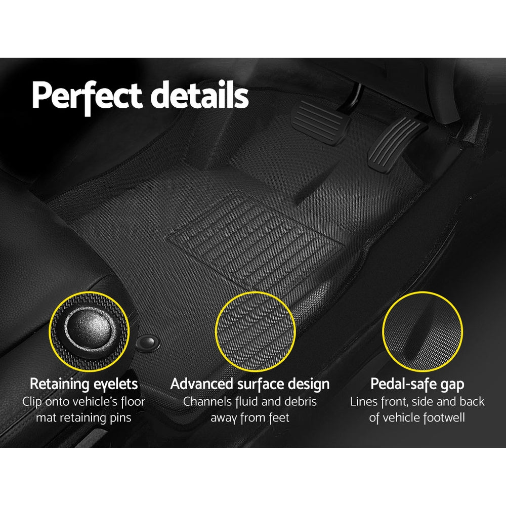 Marlook Car Floor Mats Rubber Compatible for Mazda BT50 Dual Crew Cab