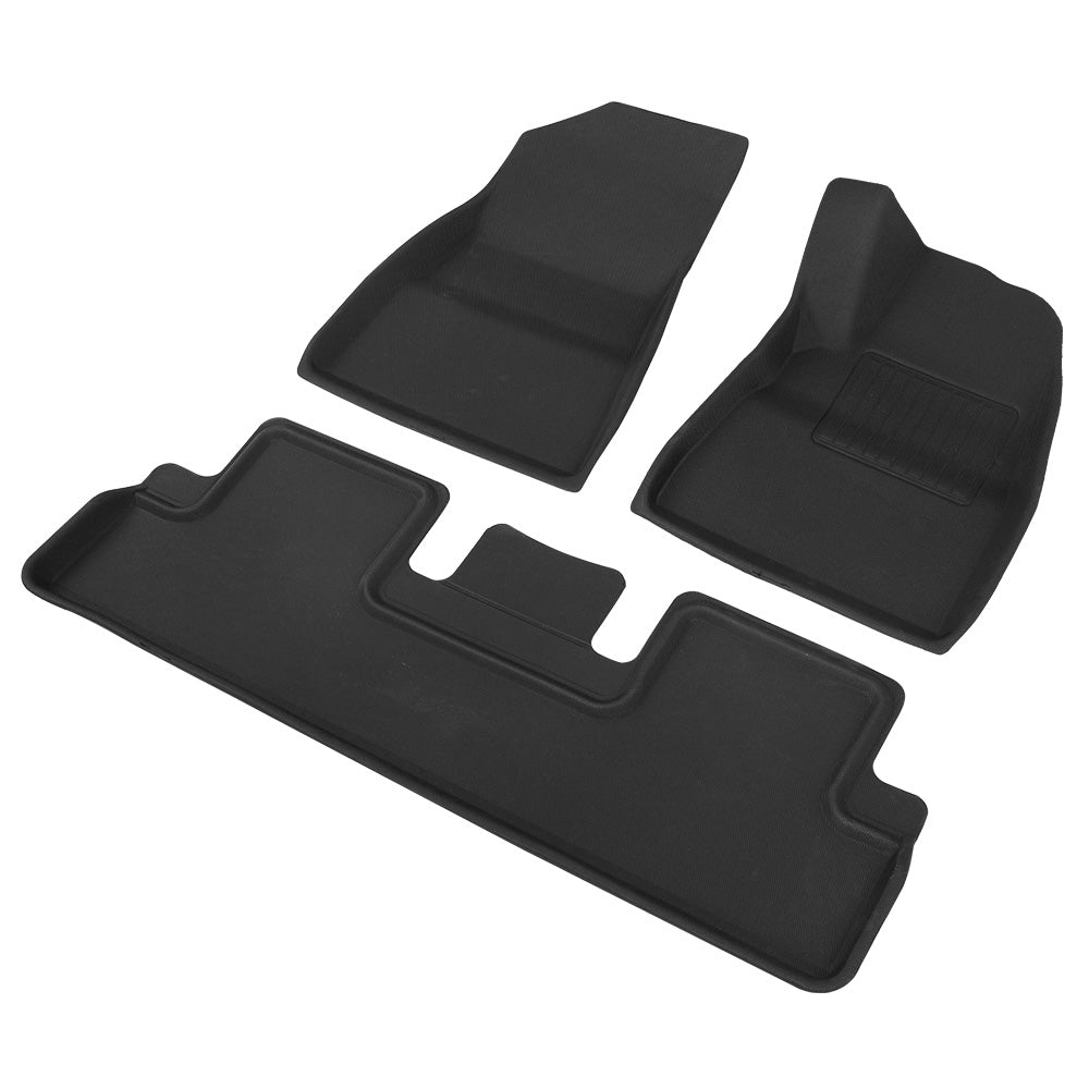 Marlook Car Rubber Floor Mats Compatible for Tesla Model 3 Front Rear