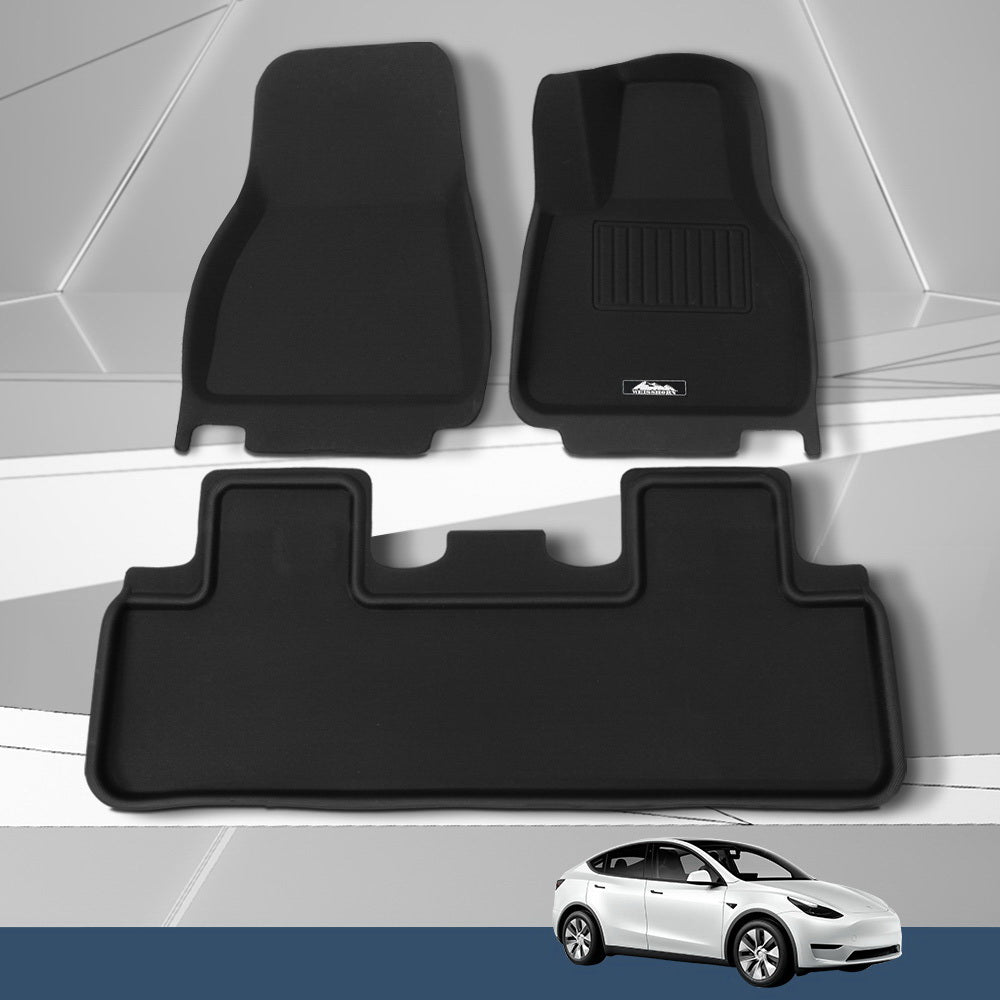 Marlook Tesla Model Y Rubber Mats Carpets Front Rear Set RHD 21-24