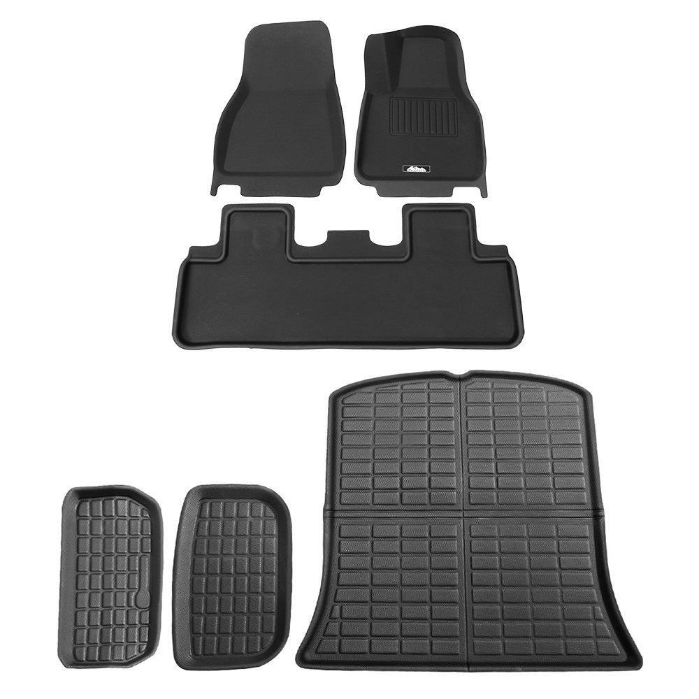 Marlook Car Rubber Floor Trunk Toolbox Cargo Mats for Tesla Model Y 2021-2023