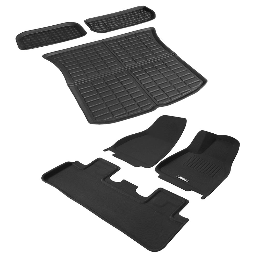 Marlook Car Rubber Floor Trunk Toolbox Cargo Mats for Tesla Model Y 2021-2023