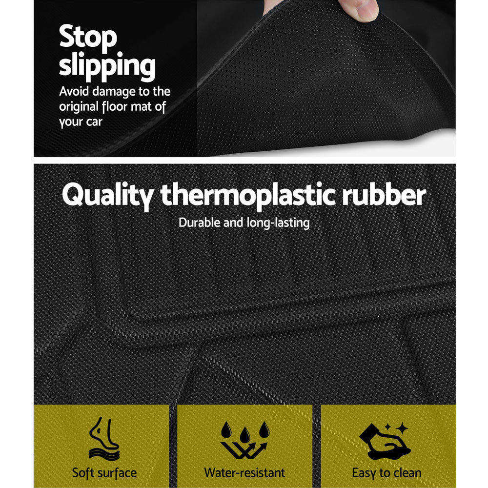Marlook Car Rubber Floor Mats Front And Rear Compatible For Toyota RAV4 2019-2022