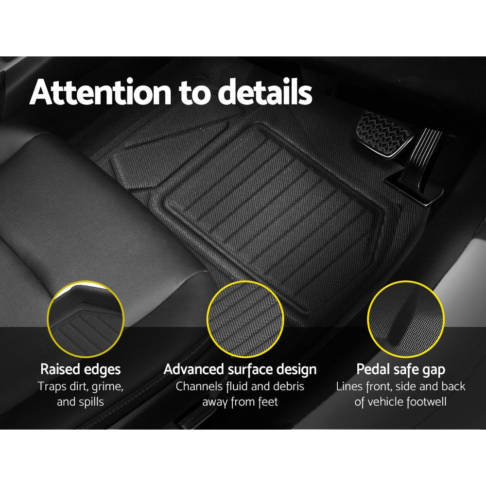 Marlook Car Rubber Floor Mats Front And Rear Compatible For Toyota RAV4 2019-2022