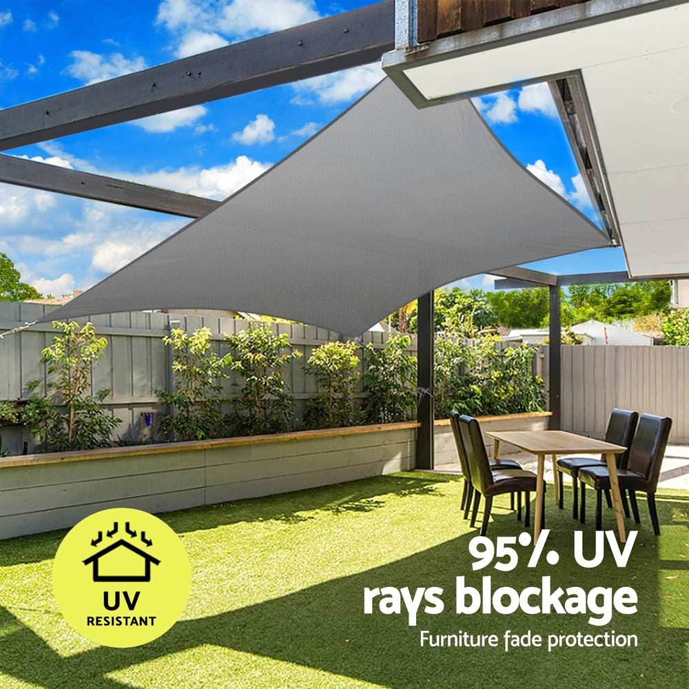 Marlook Shade Sail Cloth Shadecloth Square Sun Canopy 5x6m