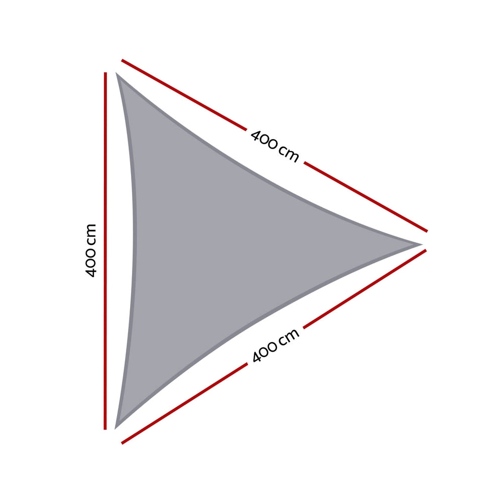 Marlook Waterproof Shade Sail Shade cloth Triangle Canopy 4x4x4m