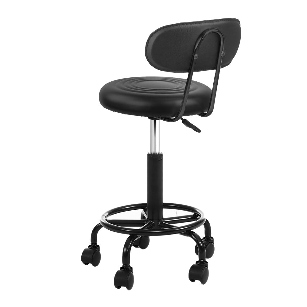 Marlook 2x Salon Stool Swivel Chair Backrest