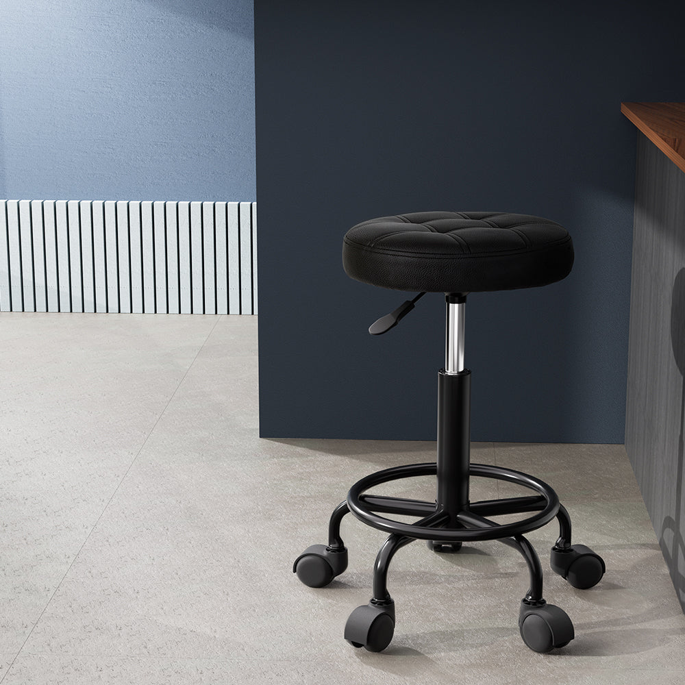 Marlook Salon Stool Round Swivel Chairs Black