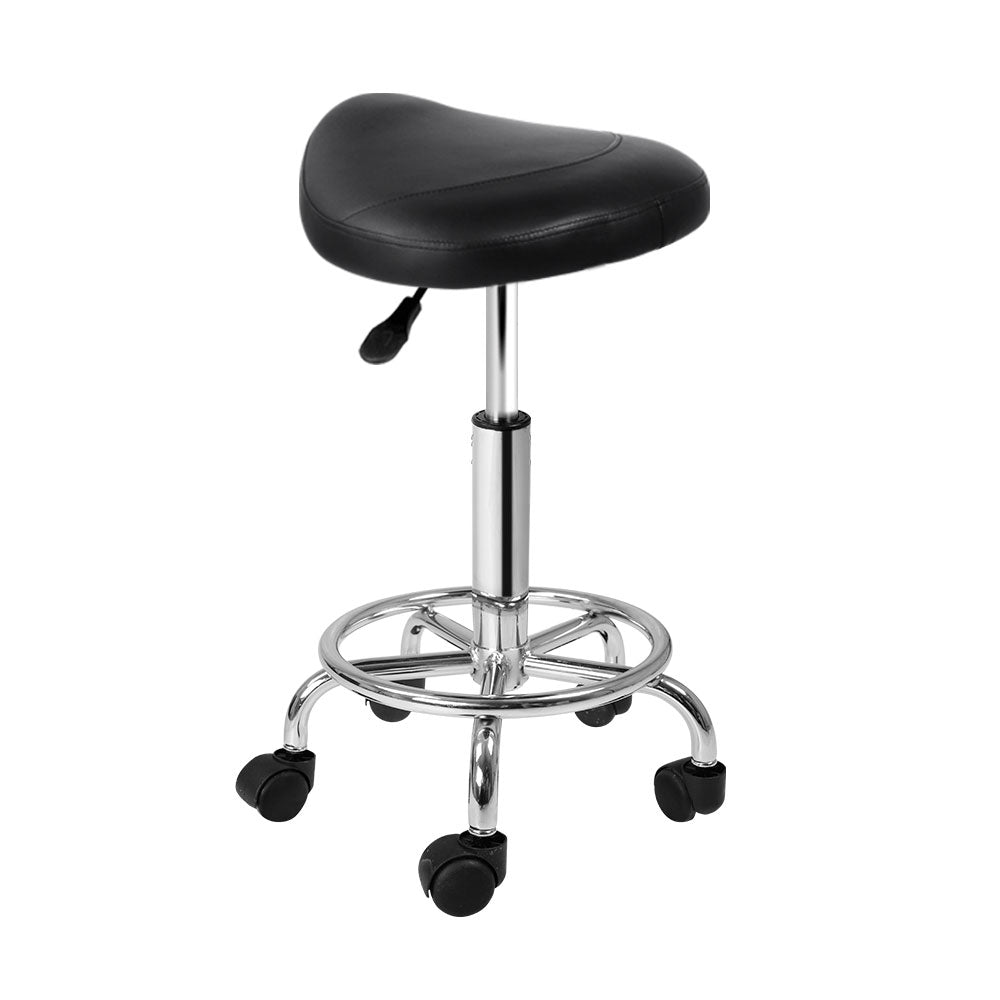 Marlook Salon Stool Saddle Swivel Chair Black