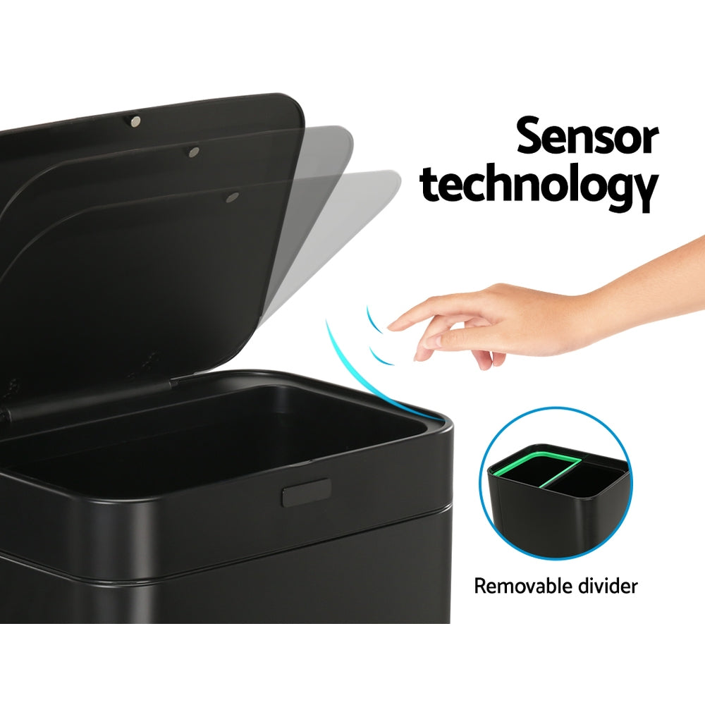 Marlook 70L Motion Sensor Bin Pedal Bins Automatic Black