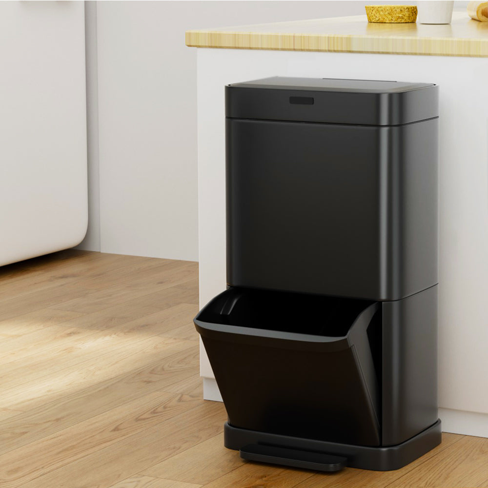 Marlook 70L Motion Sensor Bin Pedal Bins Automatic Black