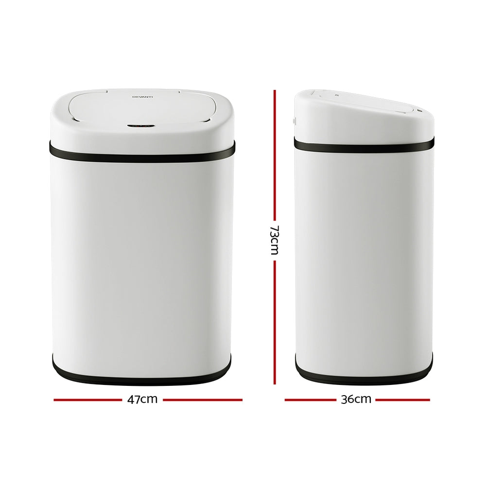 Marlook 82L Motion Sensor Bin Rubbish Automatic White