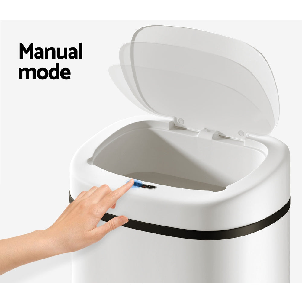 Marlook 82L Motion Sensor Bin Rubbish Automatic White