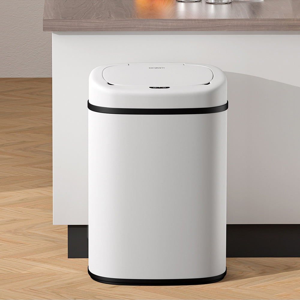 Marlook 82L Motion Sensor Bin Rubbish Automatic White