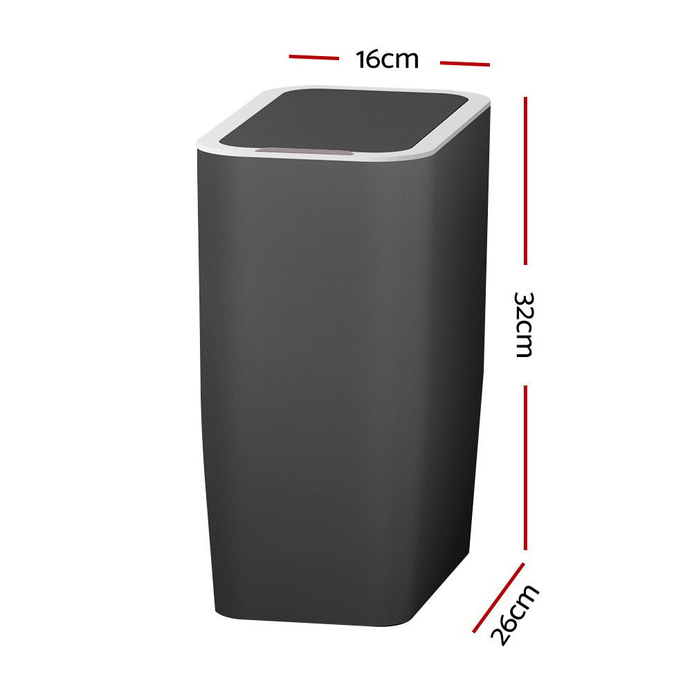 Marlook 9L Motion Sensor Bin Rubbish Automatic Ash Black