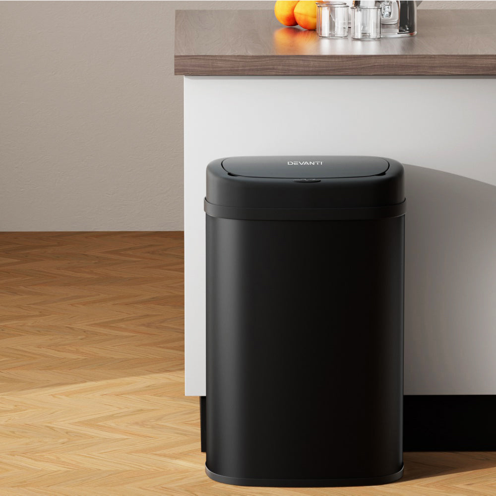 Marlook 50L Sensor Bin Motion Rubbish Automatic Black