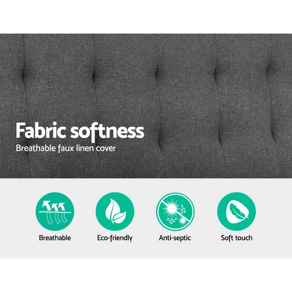 Marlook Recliner Single Sofa Bed Dark Grey Fabric