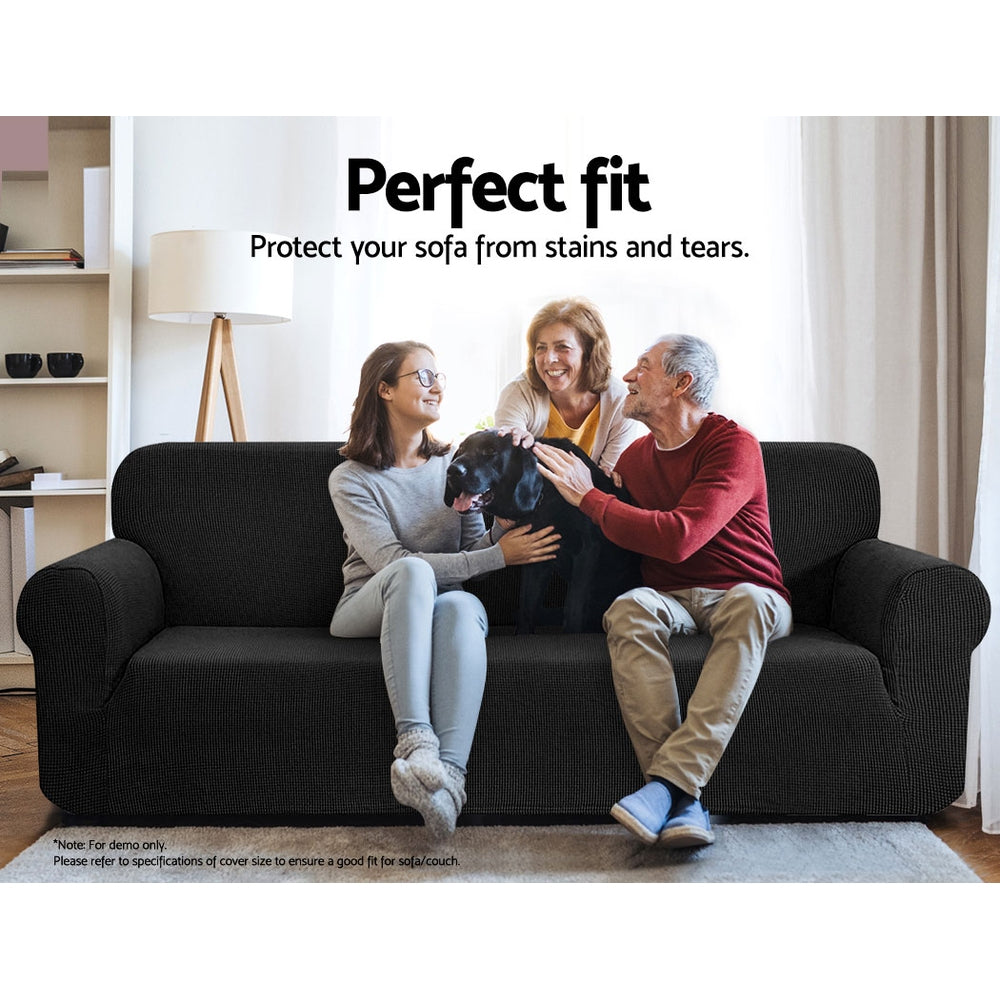Marlook Sofa Cover Couch Covers 3 Seater High Stretch Black