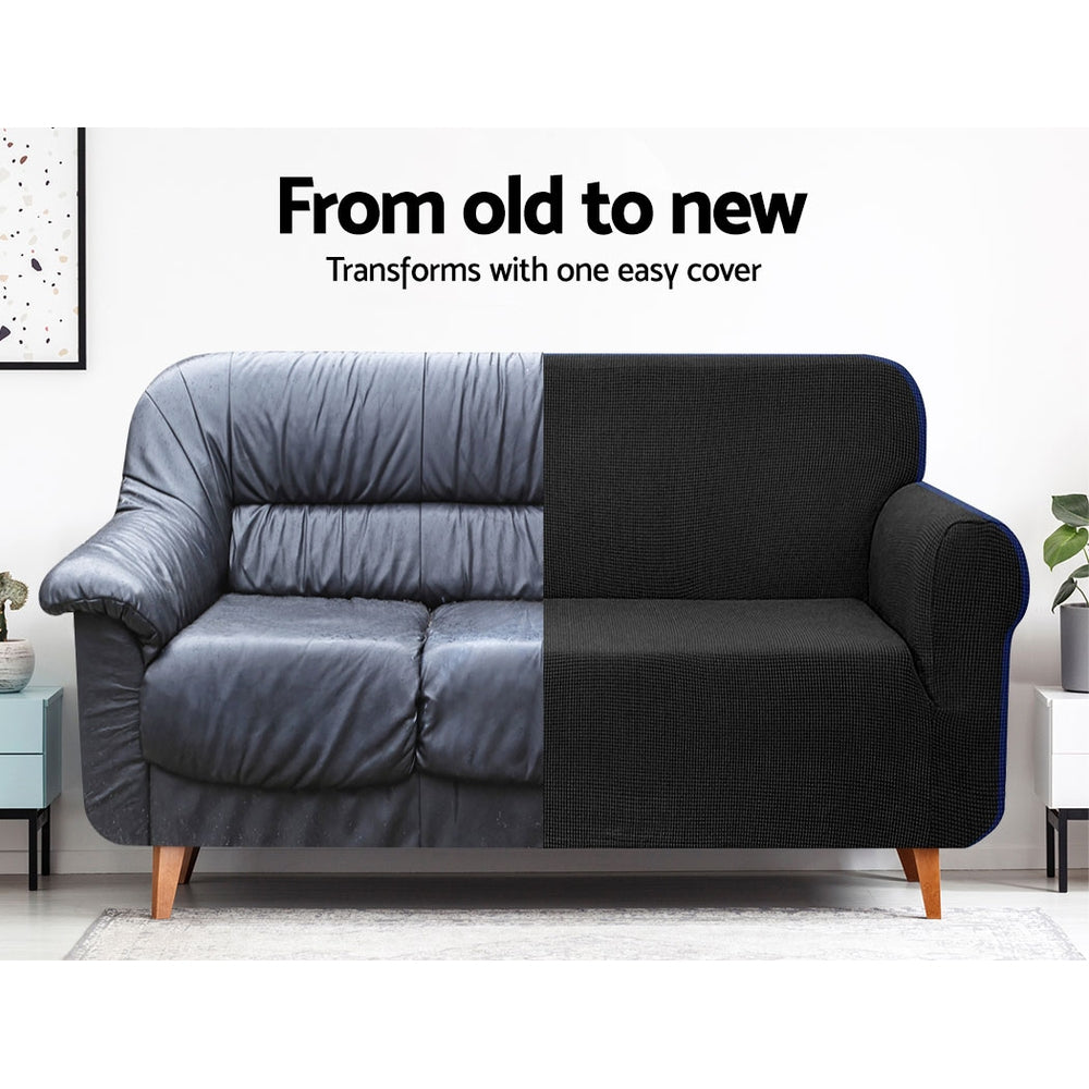Marlook Sofa Cover Couch Covers 3 Seater High Stretch Black